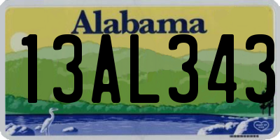 AL license plate 13AL343
