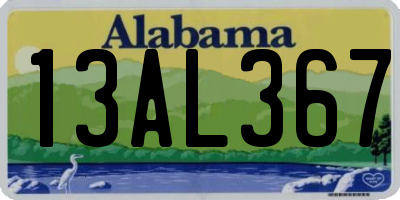 AL license plate 13AL367