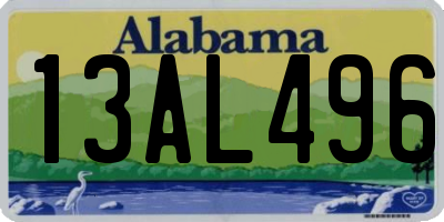 AL license plate 13AL496