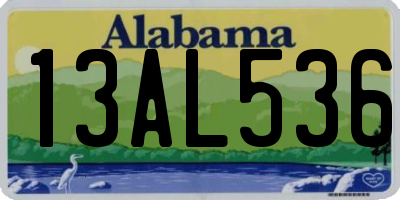 AL license plate 13AL536