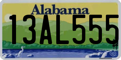 AL license plate 13AL555