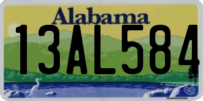 AL license plate 13AL584