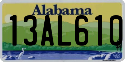 AL license plate 13AL610