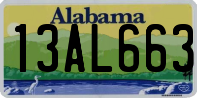 AL license plate 13AL663