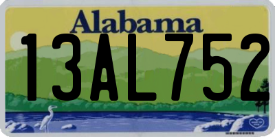 AL license plate 13AL752