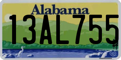 AL license plate 13AL755
