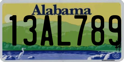 AL license plate 13AL789