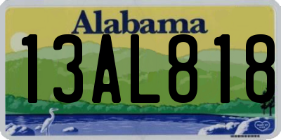 AL license plate 13AL818