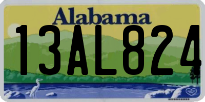 AL license plate 13AL824