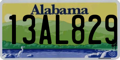 AL license plate 13AL829