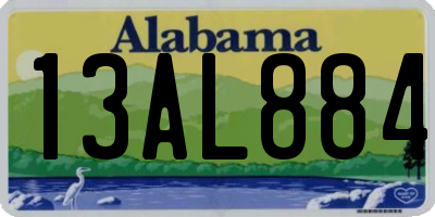 AL license plate 13AL884
