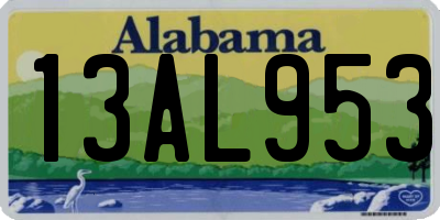 AL license plate 13AL953