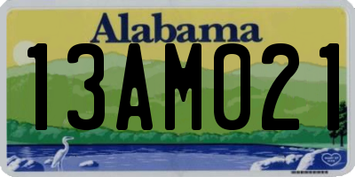 AL license plate 13AM021