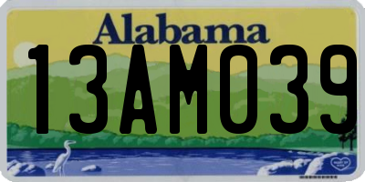 AL license plate 13AM039