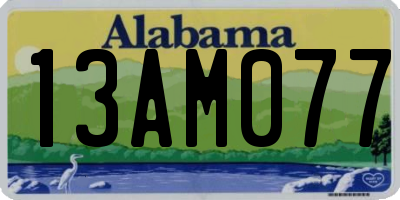 AL license plate 13AM077