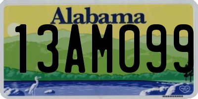 AL license plate 13AM099