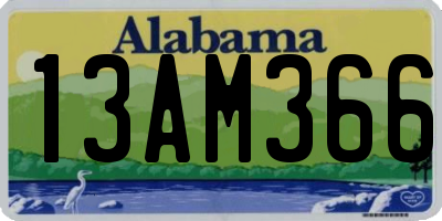 AL license plate 13AM366