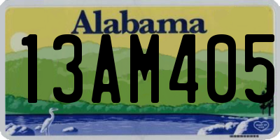 AL license plate 13AM405