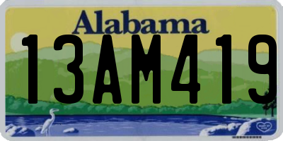 AL license plate 13AM419