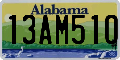 AL license plate 13AM510