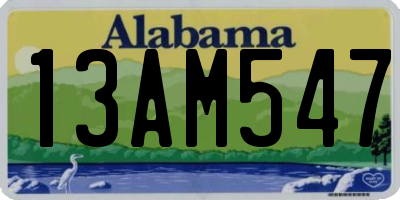 AL license plate 13AM547