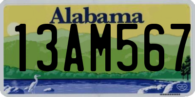 AL license plate 13AM567
