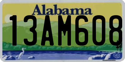 AL license plate 13AM608