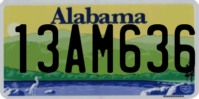 AL license plate 13AM636