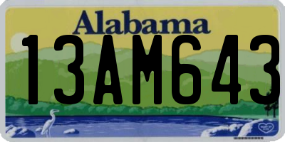 AL license plate 13AM643