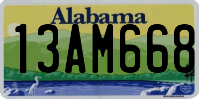 AL license plate 13AM668