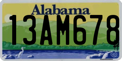 AL license plate 13AM678