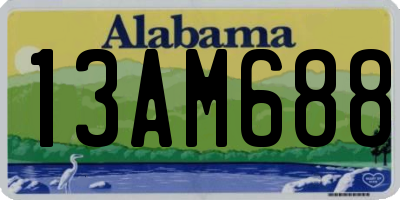 AL license plate 13AM688