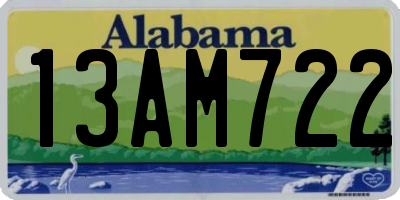 AL license plate 13AM722