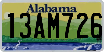 AL license plate 13AM726
