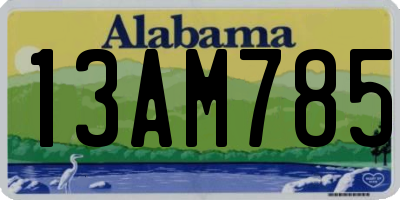 AL license plate 13AM785