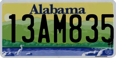 AL license plate 13AM835