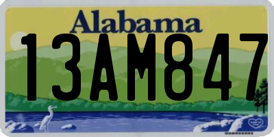 AL license plate 13AM847
