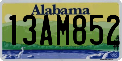 AL license plate 13AM852