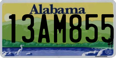 AL license plate 13AM855