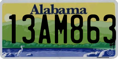 AL license plate 13AM863