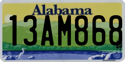AL license plate 13AM868