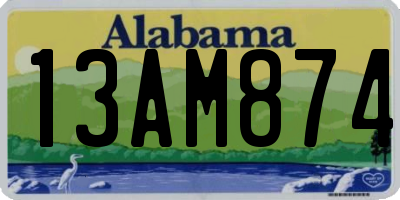 AL license plate 13AM874