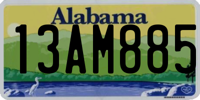 AL license plate 13AM885