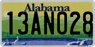 AL license plate 13AN028