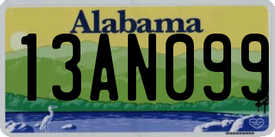 AL license plate 13AN099
