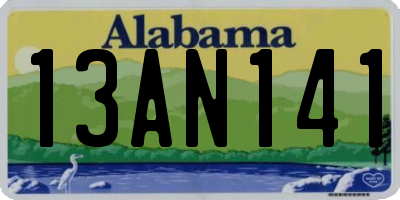 AL license plate 13AN141