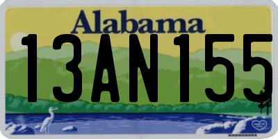 AL license plate 13AN155