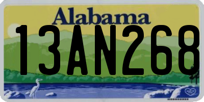 AL license plate 13AN268