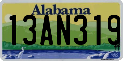 AL license plate 13AN319