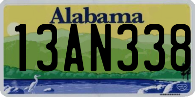 AL license plate 13AN338